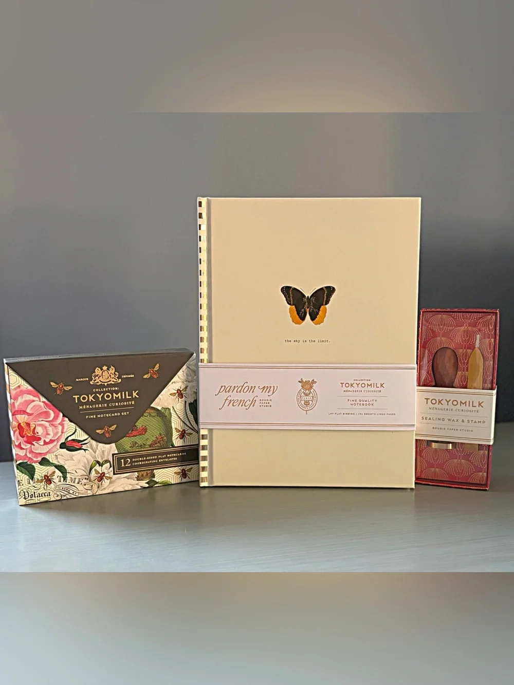 PARDON MY FRENCH X TOKYOMILK Limited Edition Margot Elena Notecards Notebook Wax